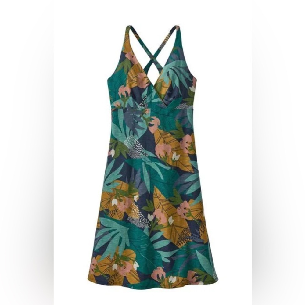 Patagonia | Amber Dawn Dress / Coverup | Outdoors | Floral Multi Navy | M